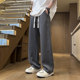 运动裤男款春秋款大童加绒休闲裤青少年初高中生阔腿宽松直筒裤子