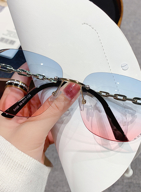 时尚切边太阳镜防紫外线女