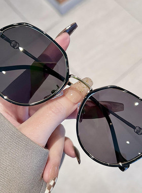 圆框茶色偏光防晒可配近视太阳镜