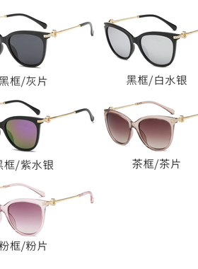 墨镜女新款猫眼夏季旅游遮阳防晒防紫外线太阳镜大脸显瘦时尚眼镜