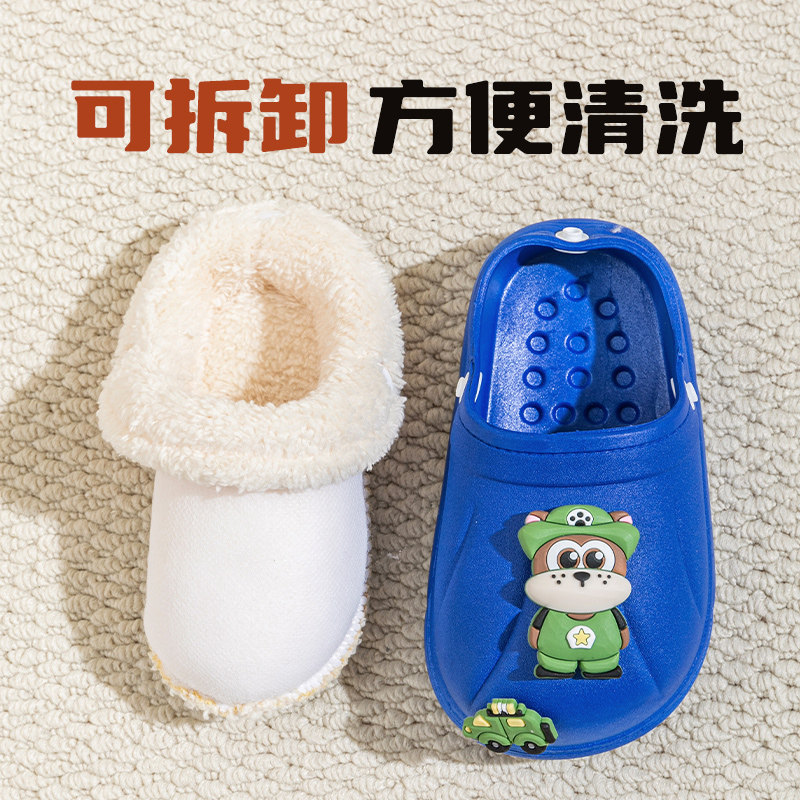 妙优童 24年秋冬新款 儿童防水保暖棉拖鞋 天猫优惠券折后￥14.9包邮（￥19.9-5） 多色可选