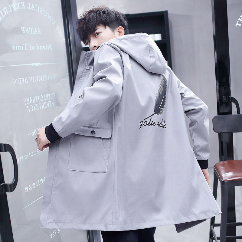 男士秋装韩版潮流帅气学生修身风衣 heheman风衣