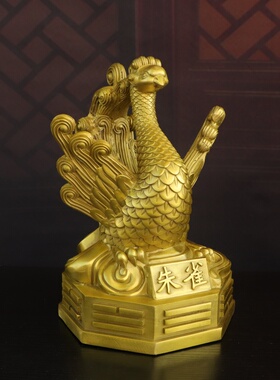 黄铜四大神兽摆件四圣兽镇宅摆件