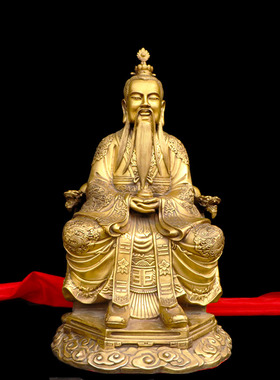 黄铜家居寺庙供奉三清道祖