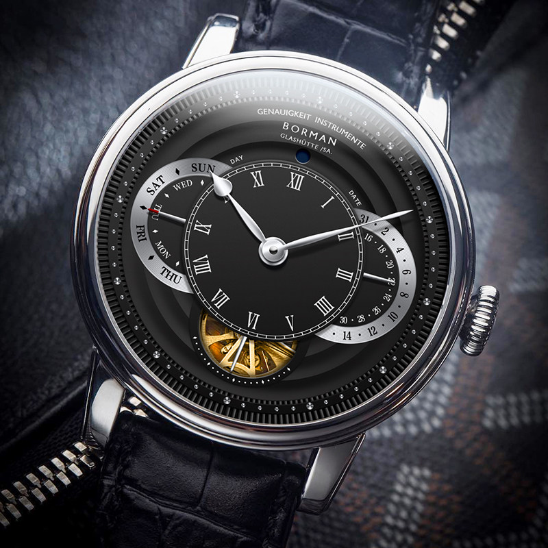 柏曼镂空男潮全自动防水2020机械表 borman国产腕表