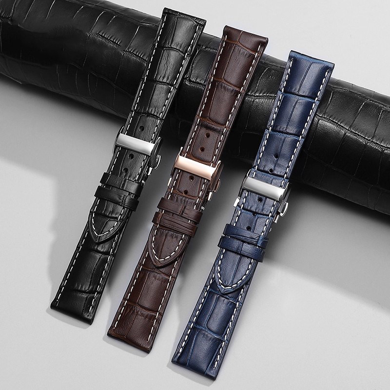 isely适用浪琴名匠表带月相康卡斯瑰丽真皮蝴蝶扣手表带男 L2系列,淘宝优惠券,粉丝福利购,淘宝优惠卷