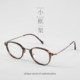 Japanese niche handmade glasses retro small frame ultra-light titanium frame plain small face with color changing height myopia frame