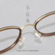 Japanese ultra-light pure titanium tea gold small-frame glasses frame for women, retro cat-eye, can be equipped with high-precision anti-blue light myopia frames