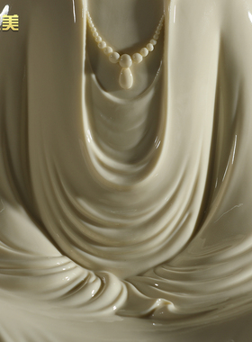 晟美陶瓷莲蓬观音佛像客厅家用供奉观世音菩萨摆件南海观世音神像