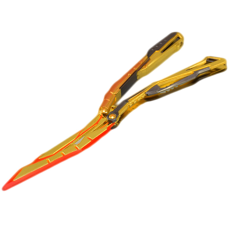 穿越周边炽芒蝶刃蝴蝶刀可折叠模型手办火线英雄武器近战道具玩具