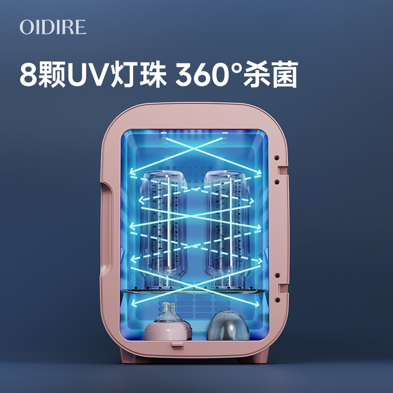 UV bottle sterilizer with drying