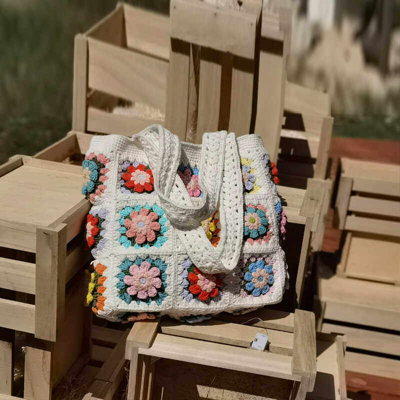 手工编织包钩针毛线花朵单肩手提包diy材料包送女友闺蜜礼物,淘宝优惠券,粉丝福利购,淘宝优惠卷