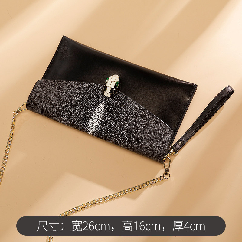 真皮手拿包女2020新款时尚斜挎小包 丝芙伦女士包袋