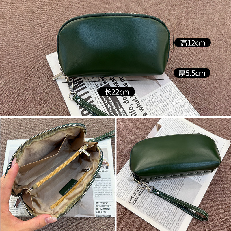 Sephoron vegetable tanned cowhide large-capacity hand coin purse