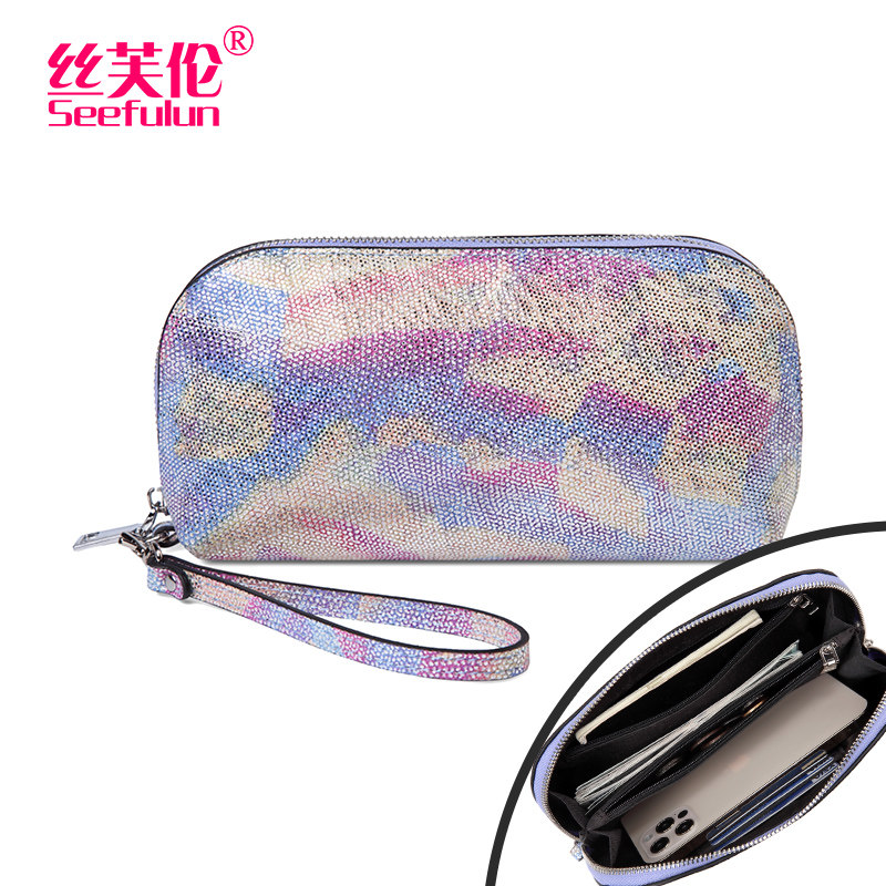 原创设计真皮女气质2022新款零钱包 丝芙伦手拿包