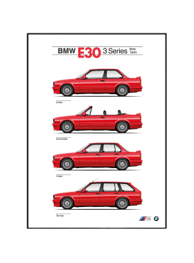 宝马BMW挂画E30海报3系