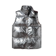 2019 cotton mới vest nam mùa thu và mùa đông tinh thần chàng vest vest cỡ lớn xuống cotton đứng cổ áo vest bạc sáng - Dệt kim Vest khoác len mỏng Dệt kim Vest