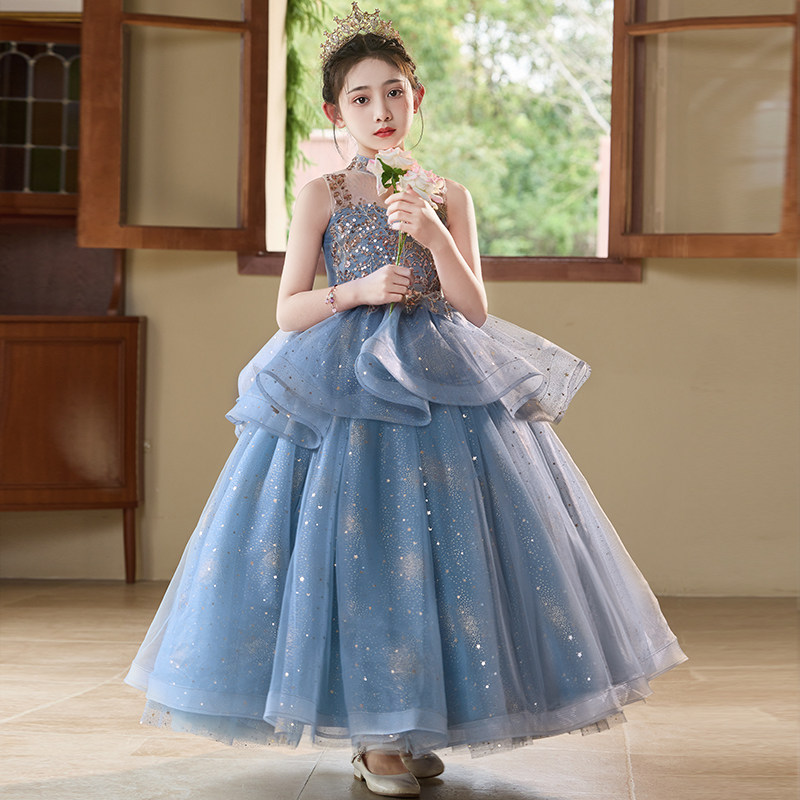 女童礼服蓬蓬纱花童婚纱生日公主裙高端小女孩钢琴儿童演出服长裙,淘宝优惠券,粉丝福利购,淘宝优惠卷