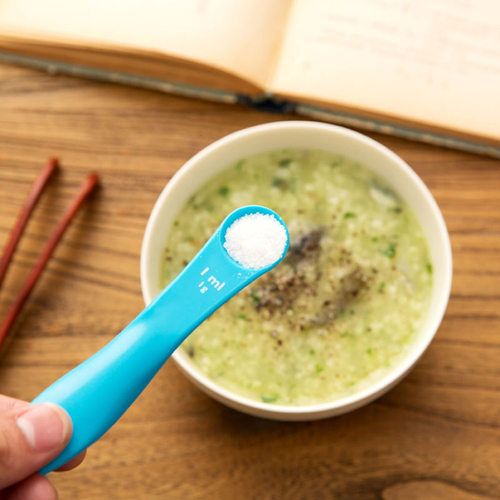 彩虹量勺5件套装调料带刻度塑料控盐勺控油刻度勺克数勺厨房工具 - 图0