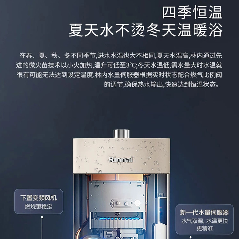 Rinnai/林内JSQ31-C08+3XH智能恒温大屏幕家用强排燃气热水器家用-图1