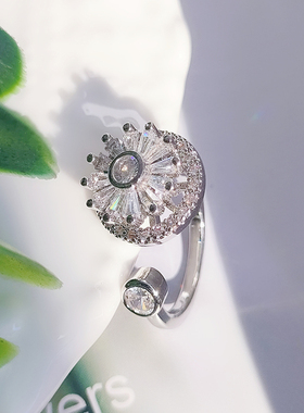 个性会转动的年轮戒指时尚