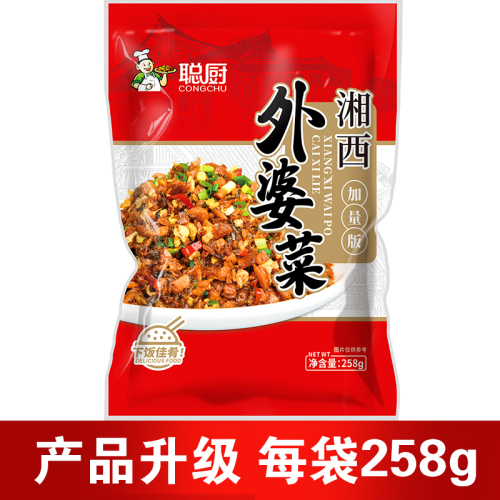 聪厨官方湘西外婆菜258g湖南正宗开味下饭菜榨菜咸菜萝卜