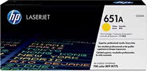 HP 651A) CE342A) Toner Cartridge) in the first of the ... Yellow nul