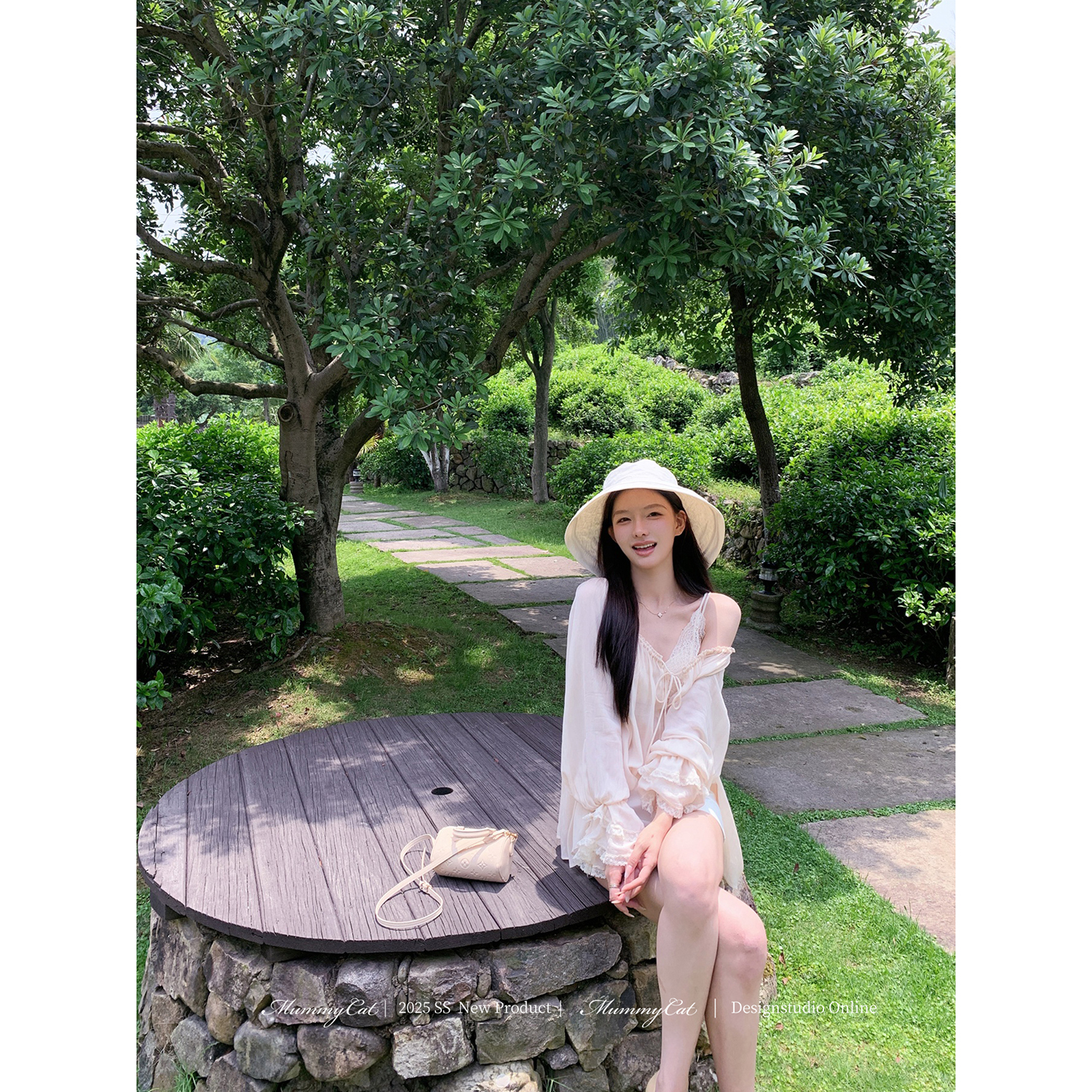 Mummy Cat 下蛋喵【苏珊日记】25新品人丝抽绳蕾丝防晒罩衫衬衣 - 图0