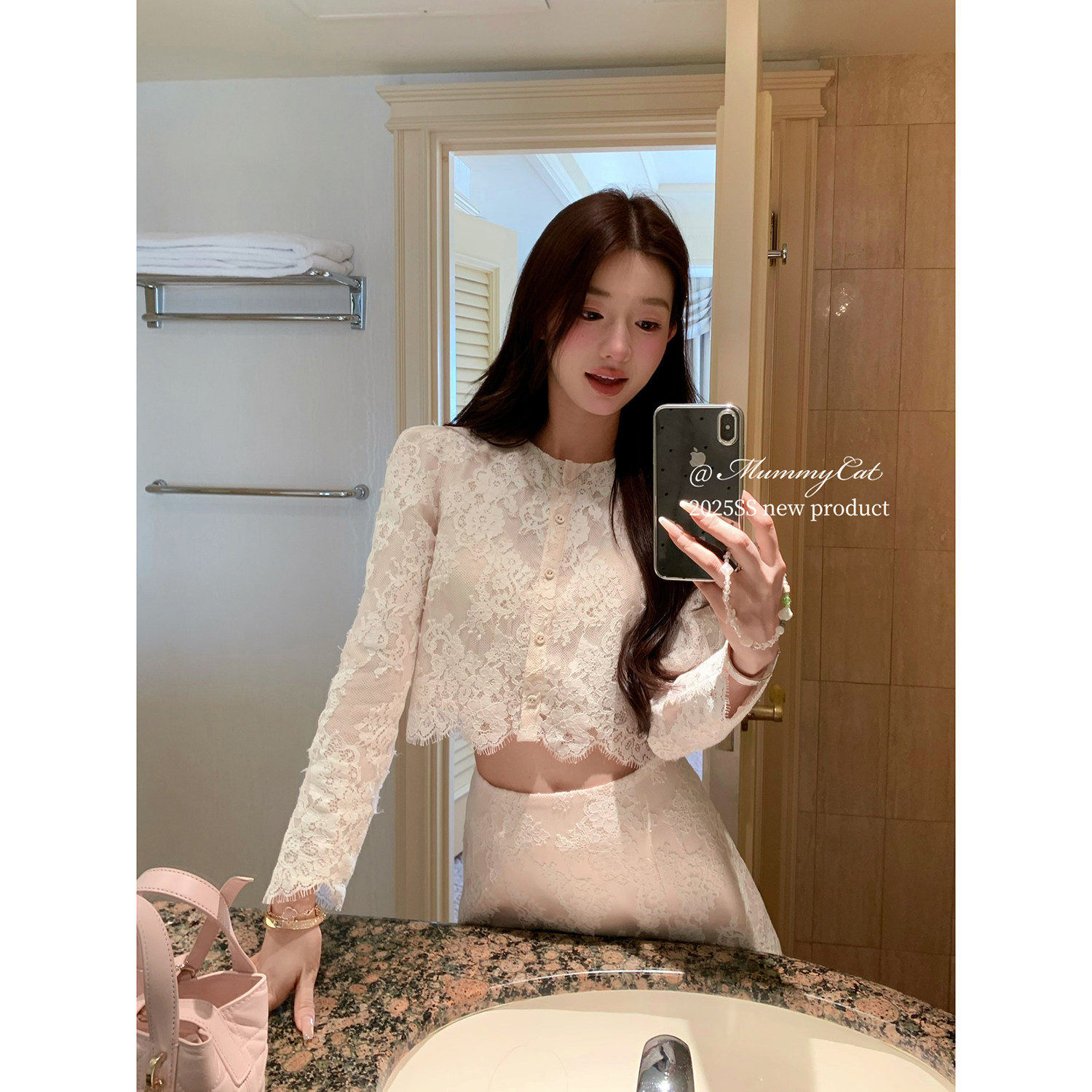 MummyCat下蛋喵 【丽嘉小姐】中古股线蕾丝精致千金衬衣半裙套装,淘宝优惠券,粉丝福利购,淘宝优惠卷