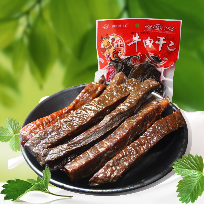 重庆四川风味牛肉干巴阿蓬江150g牛肉干袋装牛肉条手撕小吃零食 - 图2