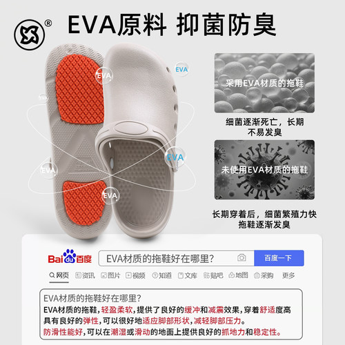 VEBLEN医用手术室拖鞋男足弓支撑防滑防臭医护士专用洞洞鞋女凉鞋 - 图3