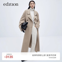Edition fur coats women 2023 Winter new wool cashmere Two-sided suit coat EBC4OVCT09