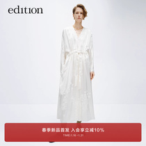 edition dress dress lady 2024 spring new Chinese jacquard bathrobe style true silk long dress EBD1DRS045