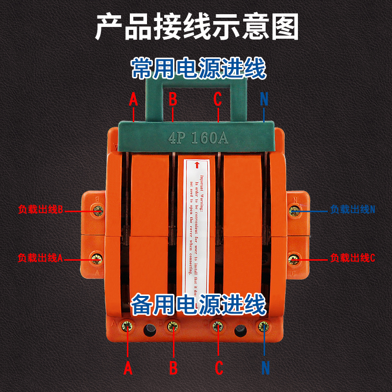 双向闸刀开关家用220V双投倒顺刀闸跟头闸2P3P4P三相四线倒顺开关