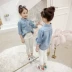 Áo sơ mi nữ mới giặt denim 2019 áo sơ mi nữ trẻ em phiên bản Hàn Quốc mùa xuân và áo dài tay mùa thu - Áo sơ mi