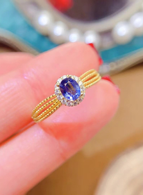 925纯银戒托空托镶嵌椭圆4×5/4×6红蓝宝石来石定制款式银托批发