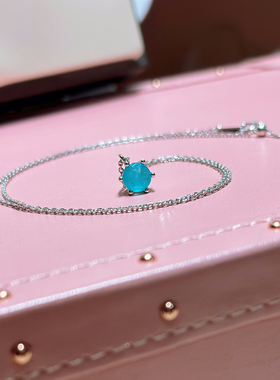 925银海蓝小众轻奢锁骨链女项链