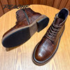 Cowhide Martin boots men's British style short boots business formal wear