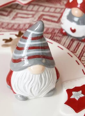陶瓷家居新品圣诞特色精灵椒盐瓶