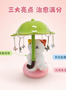 可爱猫咪陶瓷桌面摆件装饰品