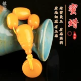 Шлем из воскового агата, комплект, янтарные бусины, четки бодхи, аксессуар, тройник