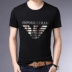 2019 mới mùa hè nam cotton ngắn tay áo thun cotton cổ tròn cotton tròn cổ điển Quần áo nửa nam xu hướng quần áo nam - Áo phông ngắn áo phông nam tay ngắn có cổ Áo phông ngắn