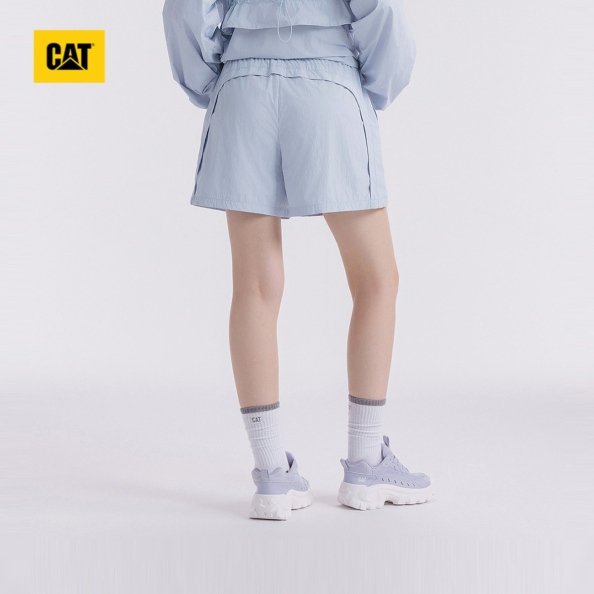 【凉感防晒】CAT卡特25夏季新品女士户外UPF50+休闲凉感防晒短裤,淘宝优惠券,粉丝福利购,淘宝优惠卷