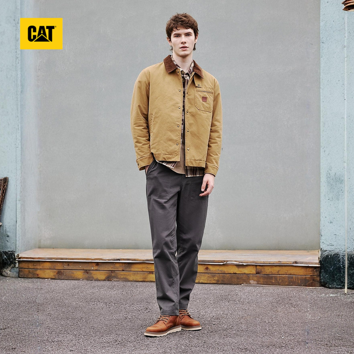 CAT卡特25秋冬新品男士户外复古顺色绣花基础小脚修身工装长裤,淘宝优惠券,粉丝福利购,淘宝优惠卷