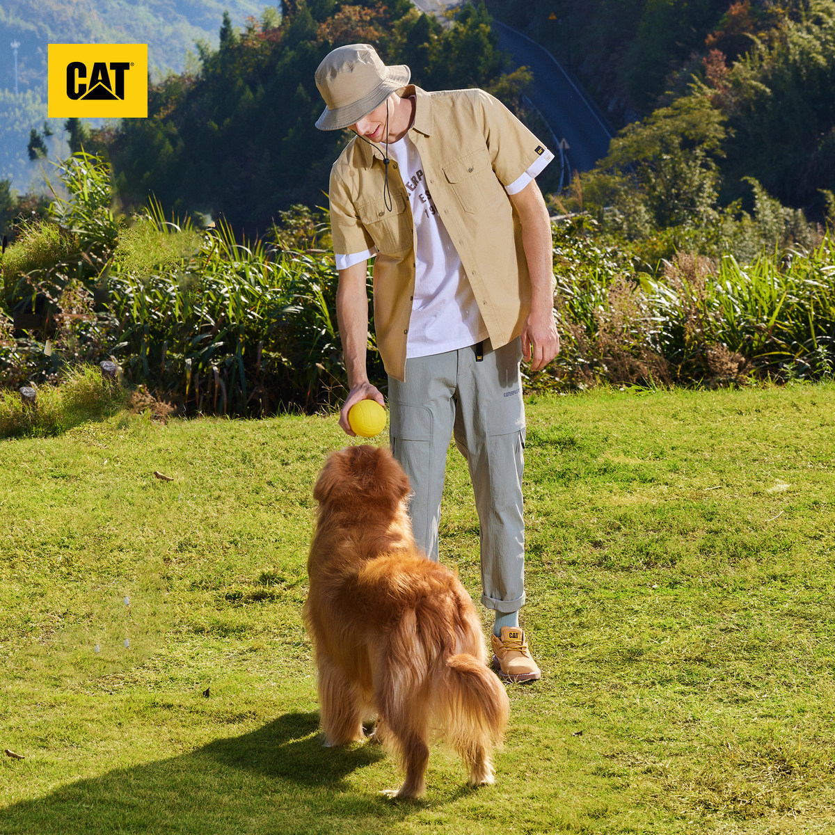 CAT卡特秋冬男户外休闲吸湿速干透气直筒宽松工装长裤速干裤,淘宝优惠券,粉丝福利购,淘宝优惠卷