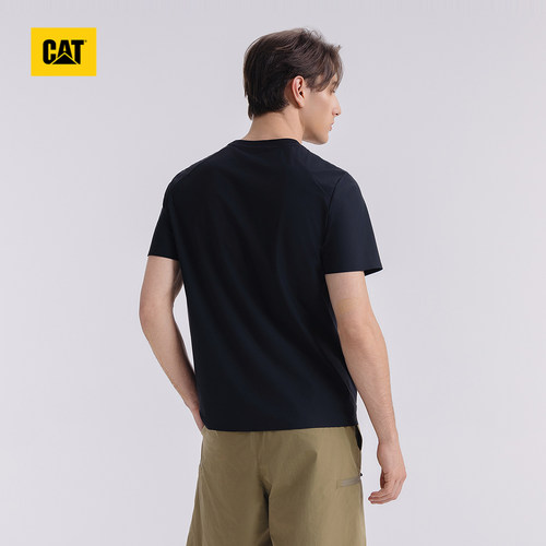 【凉感】CAT卡特25夏季新品男士户外美式合体压胶短袖反光设计T恤 - 图3