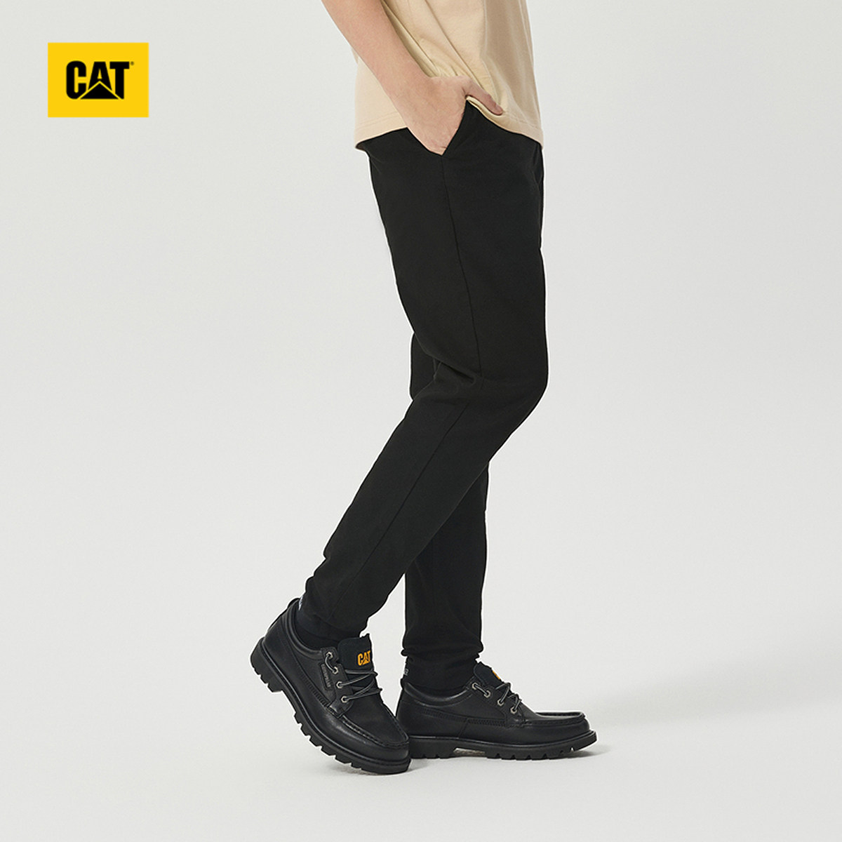 CAT卡特秋冬男士Logo设计收脚宽松工装裤,淘宝优惠券,粉丝福利购,淘宝优惠卷