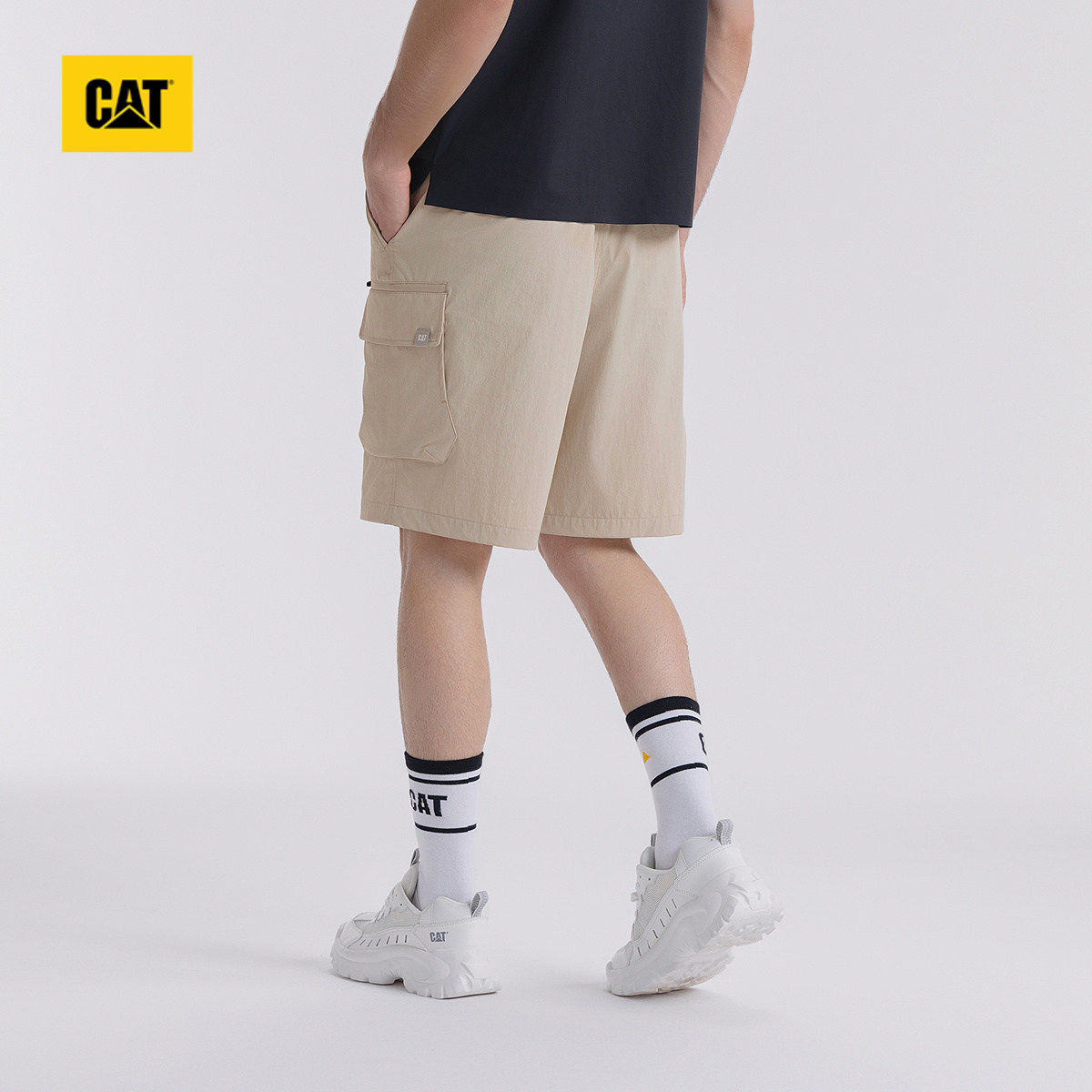 CAT卡特25夏季新品男士户外经典休闲美式工装贴袋短裤速干裤,淘宝优惠券,粉丝福利购,淘宝优惠卷