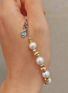 香港壹刻珠宝 天然淡水珍珠盘缠手串 配专柜礼盒+礼袋