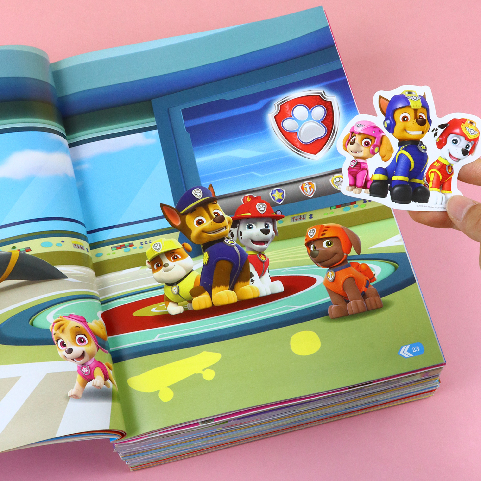 汪汪队儿童贴纸书贴贴画0到3-6岁男孩女孩专注力训练卡通益智玩具,淘宝优惠券,粉丝福利购,淘宝优惠卷